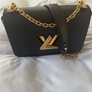 Black and Gold Designer Chain Bag